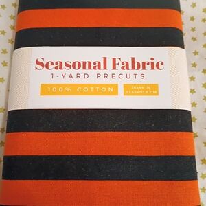 Seasonal Fabric 1-Yard Precuts - Orange and Black Cotton